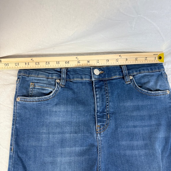 Free People Women's Size 29 Distressed High Rise Skinny Jeans Ripped - Picture 8 of 14